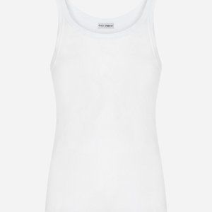 Men’s Dolce and Gabbana Fine-rib tank top in ribbed cotton SIZE XL / 7